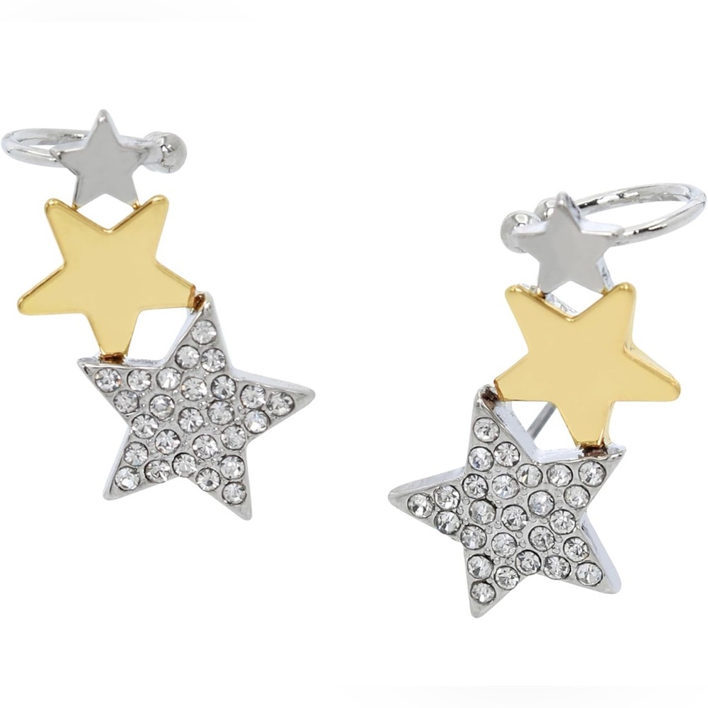 Betsey Johnson Midnight Magic Starry Crawler Earrings